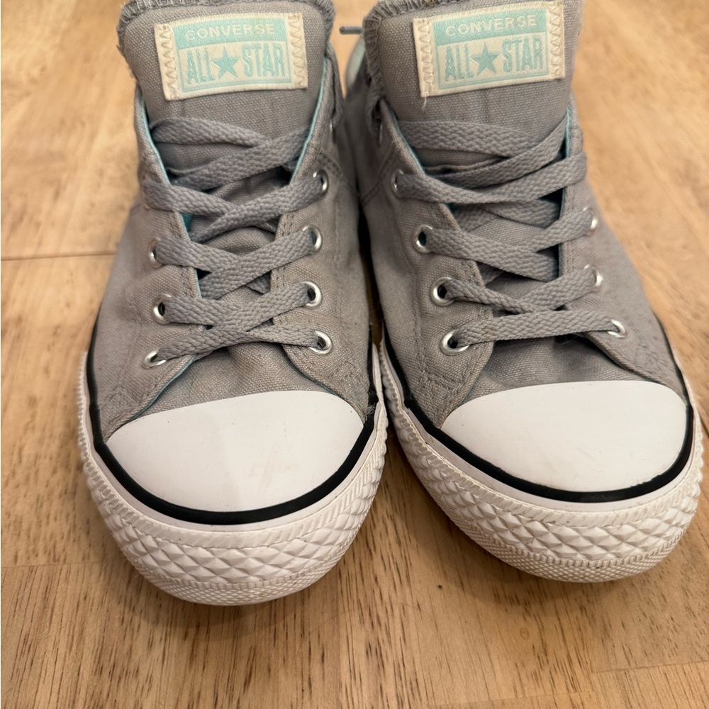 Converse Kids Gray and White High-Top Sneakers